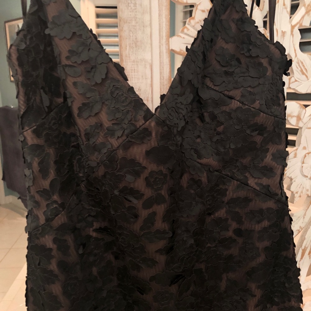 Vera Wang Women's 3D Floral Applique Slip Dress 10